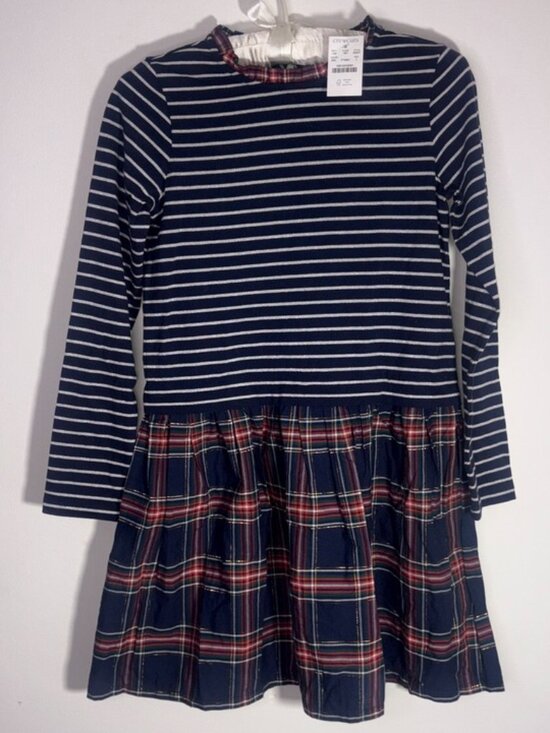 Crewcuts Other - NEW NWT Crewcuts by J.Crew Girls TwoFer Plaid Stripe Shimmer Dress - L (10-11)
